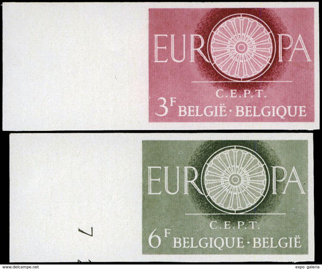 1208 Bélgica - Ed.  *** 1150/1 S/D 1960. Borde Hoja. Numeración 198 Al Dorso - Autres & Non Classés