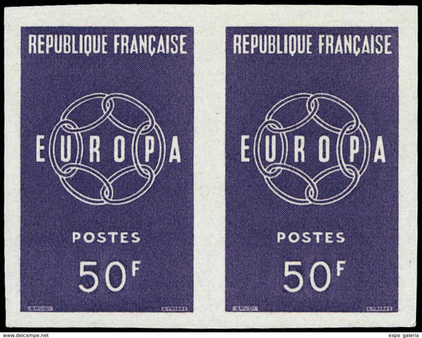 1218 Francia - Ed.  *** 1218/9 Pareja S/D. 1959. Cat. +310€ - Other & Unclassified