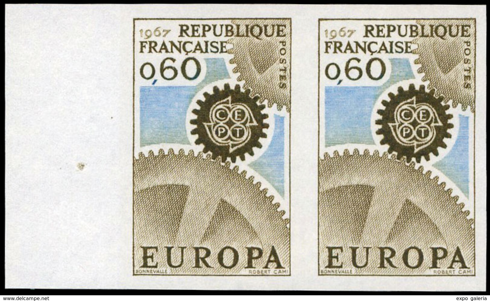 1221 Francia - Ed.  *** 1521/2 Pareja S/D. 1967. Cat. 250€ - Autres & Non Classés