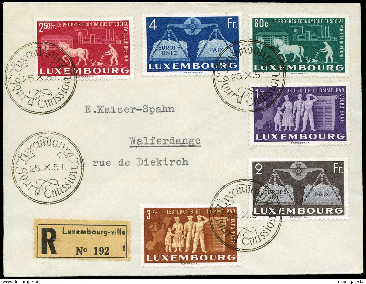 1231 Luxemburgo - Ed. SPD 443/8 	1951 - Other & Unclassified
