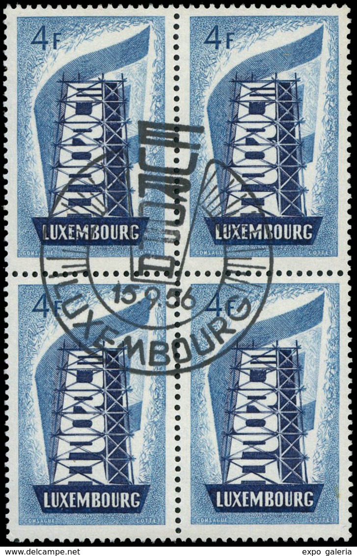 1232 Luxemburgo - Ed. 0 514/6  Bl. De 4 1956. Mat. P. Día. Cat. +300€ - Autres & Non Classés