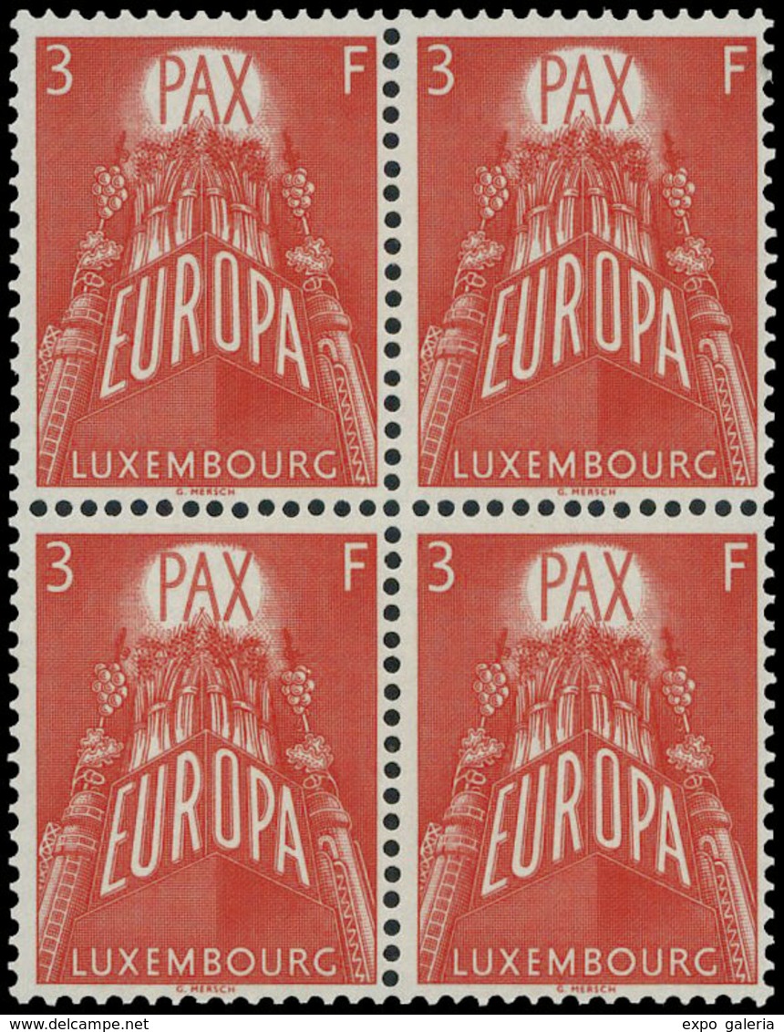1238 Luxemburgo - Ed. ***/** 531/3 Bl. 4 1957. 2 Series ***, 2 Series ** Cat. +680€ - Other & Unclassified