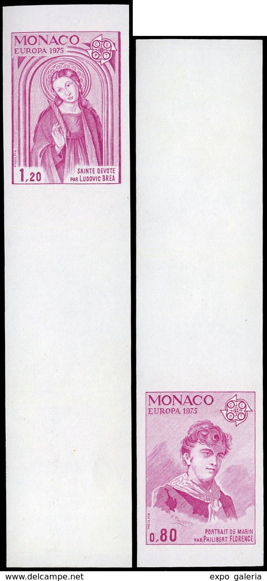 1247 Mónaco - Ed. *** 1003/4 S/D 1975. Borde Hoja. Cambio Color Muy Raros - Autres & Non Classés