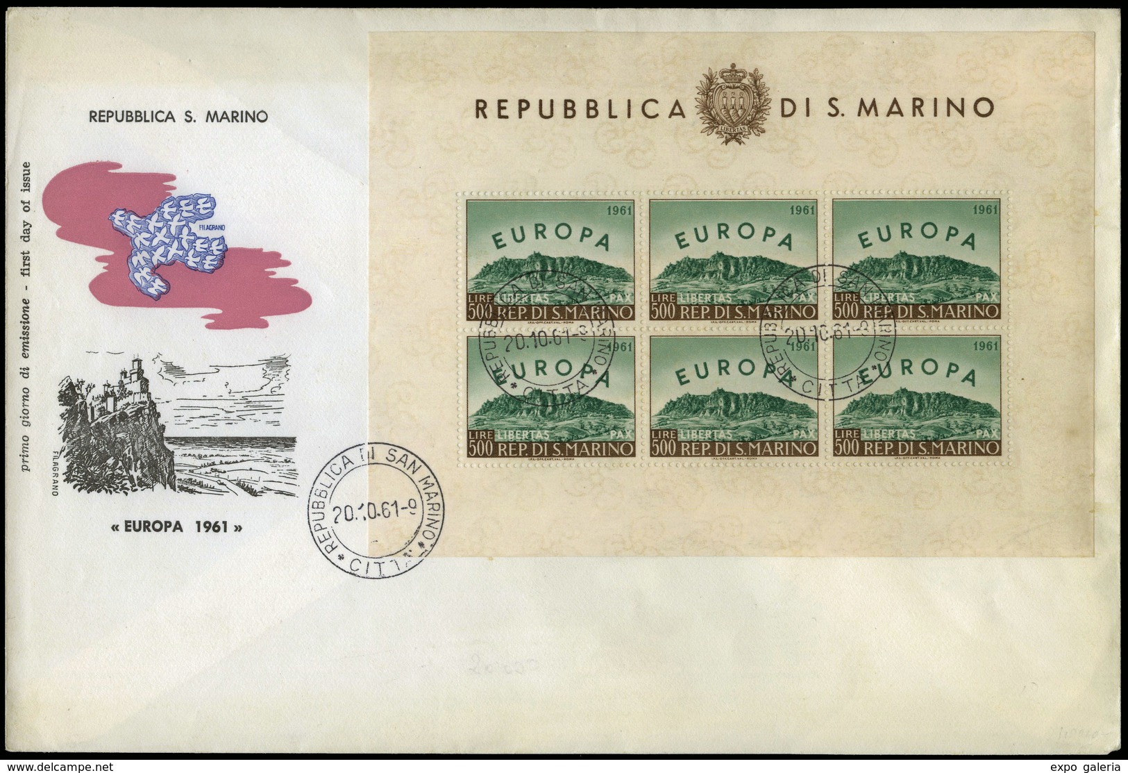 1250 San Marino - Ed. SPD 523	En HB De 6. 1962. Rara - Other & Unclassified