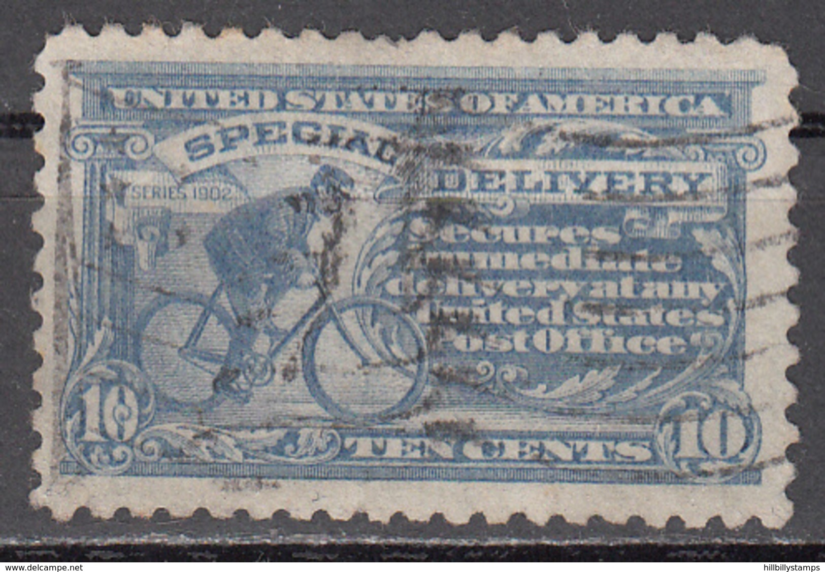 UNITED STATES     SCOTT NO. E10    USED      YEAR  1916    UNWMKD  PERF 10 - Special Delivery, Registration & Certified
