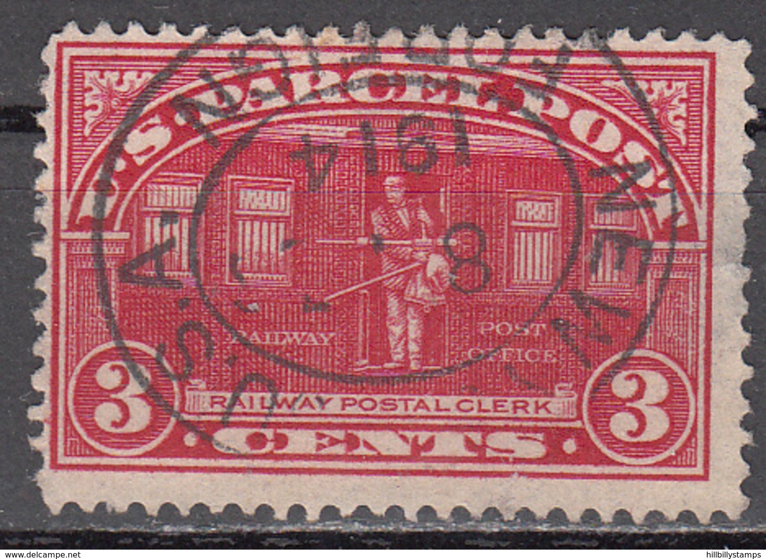 UNITED STATES     SCOTT NO. Q3   USED      YEAR  1913 - Reisgoedzegels