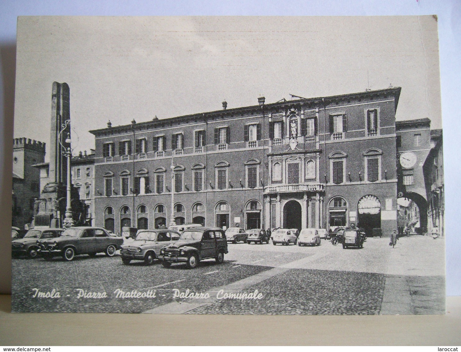 1962 - Imola - Piazza Matteotti E Palazzo Comunale - Animata - Bar Alemagna - Auto D'epoca - Torre Con Orologio - Imola