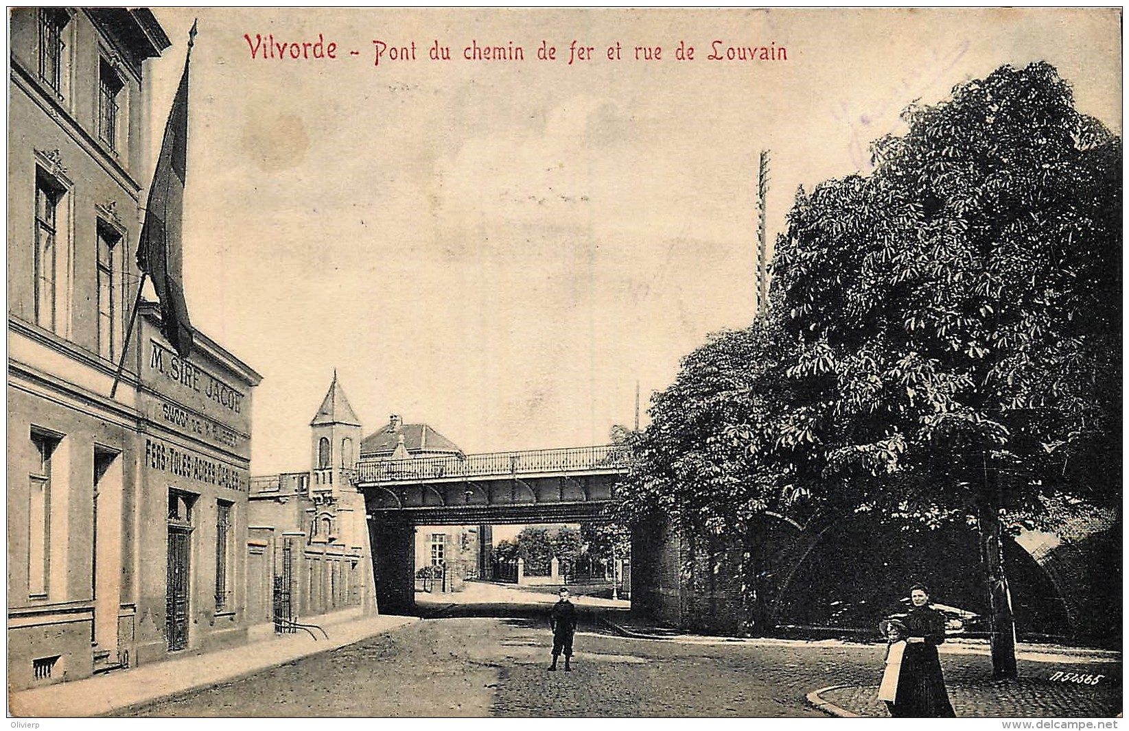 Vilvorde - Pont Du Chemin De Fer Et Rue De Louvain - Vilvoorde