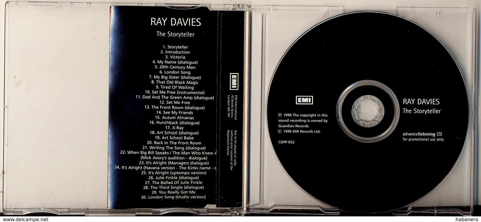 RAY DAVIES - STORYTELLER - RARE PROMO - Rock