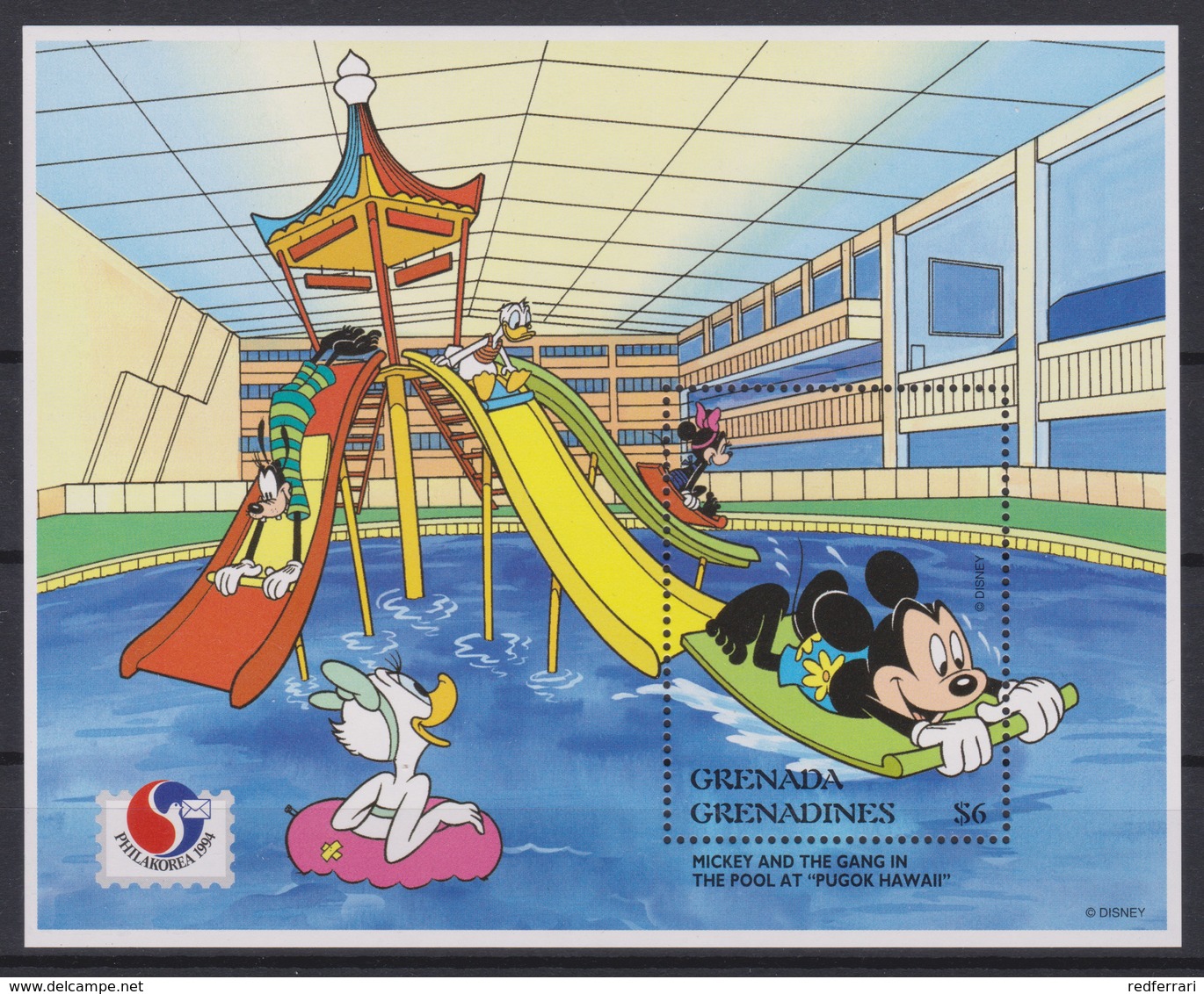 2302  WALT DISNEY   GRENADA GRENADINES  ( Phila Korea '94  ) And 65 Th Anniversary Of Mickey Mouse . - Disney