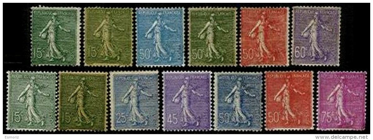 FRANCE, Semeuse, (*)/* MNG/MLH, F/VF - 1903-60 Semeuse Lignée