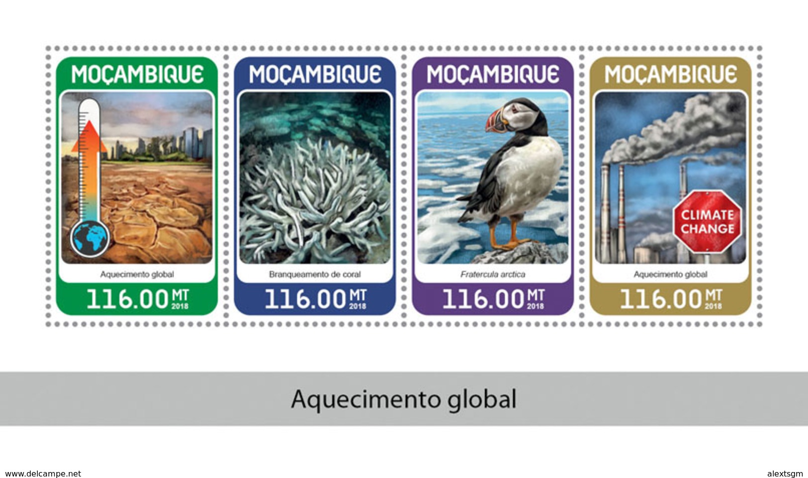 MOZAMBIQUE 2018 - Pollution, Global Warming. Official Issue - Umweltverschmutzung