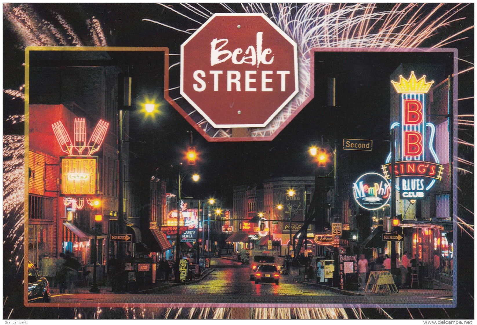 Beale Street, Live Music, Centre, Memphis, Tennessee, Unused - Memphis