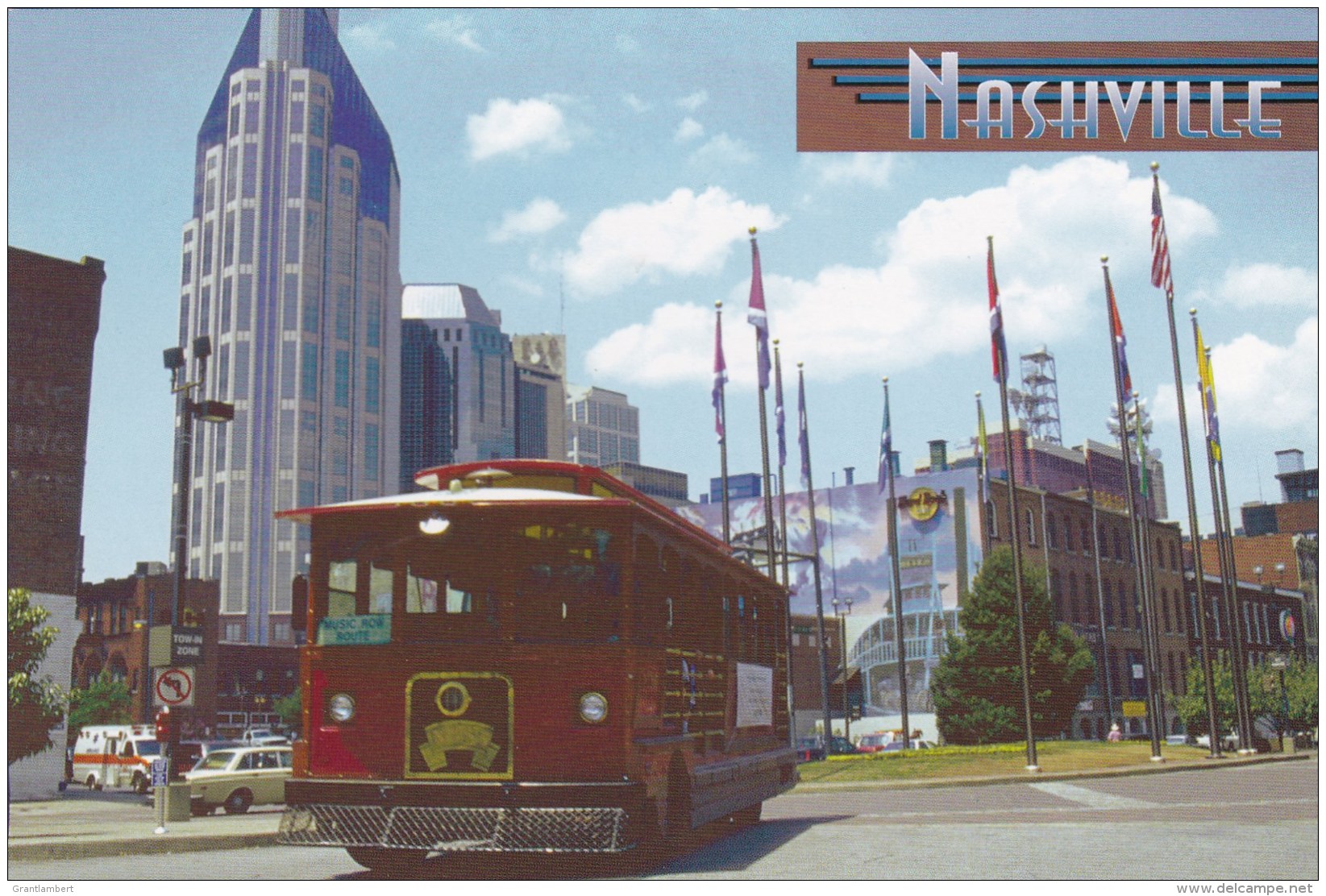 Trolley Stop At Riverfront Park, 1st Avenue, Nashville, Tennessee, Unused - Nashville