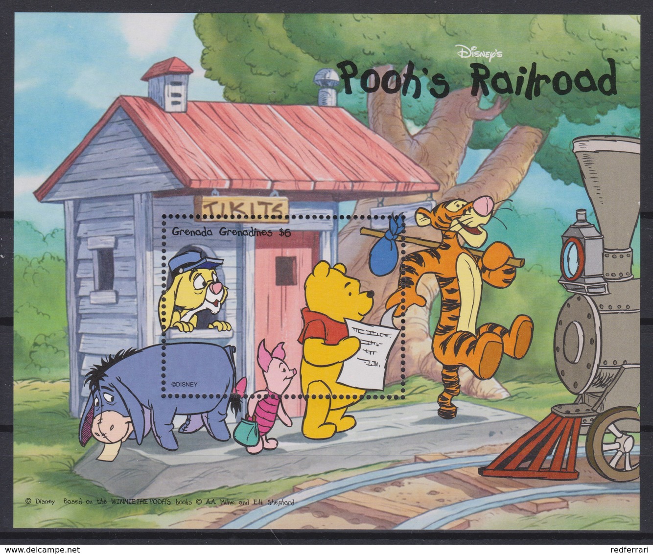 2307   WALT DISNEY   GRENADA GRENADINES  ( The Train Of Winnie The Pooh Through The Wood Of 4 Under) - Disney