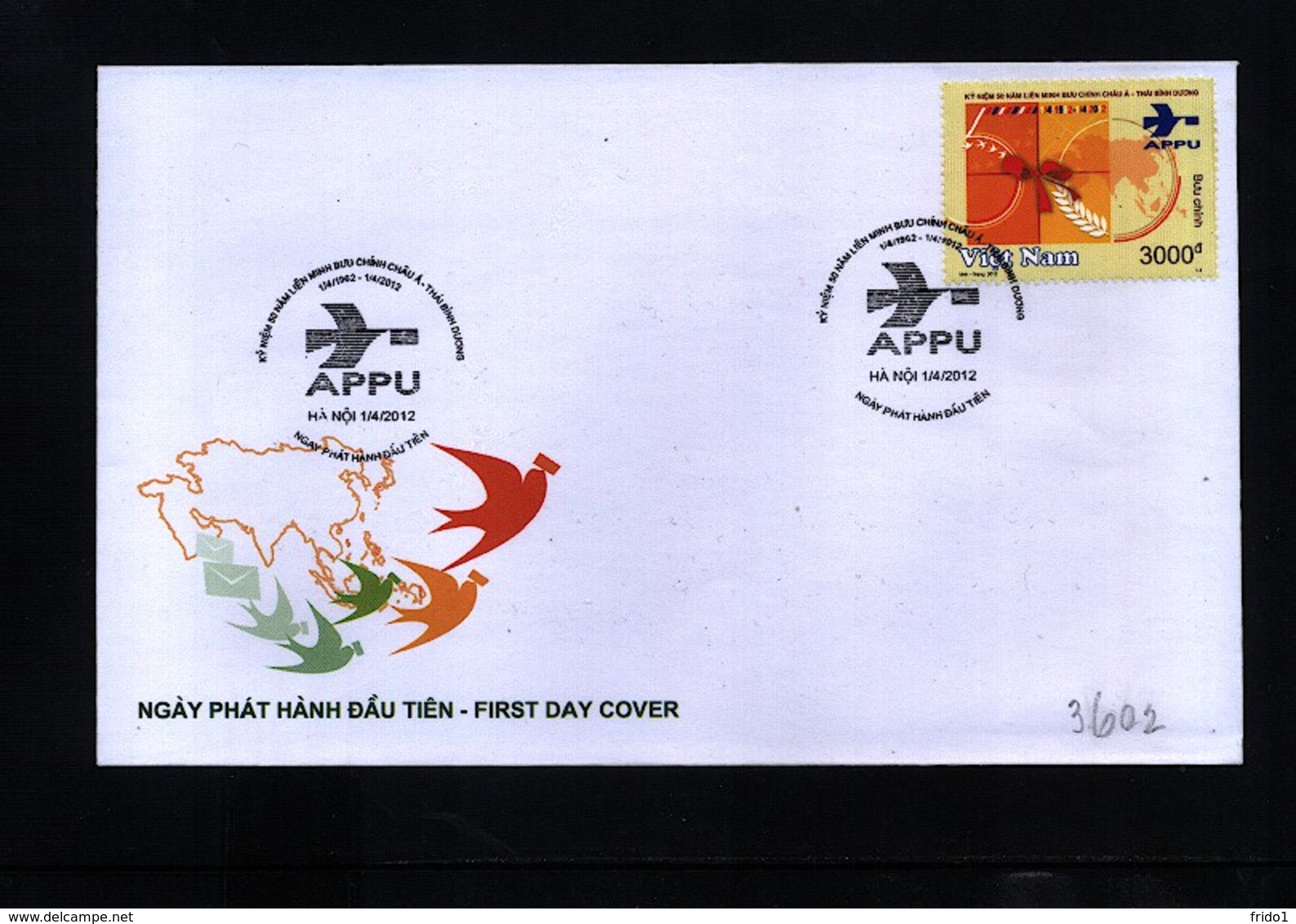 Vietnam 2012 Asian - Pacific Postal Union FDC - Vietnam