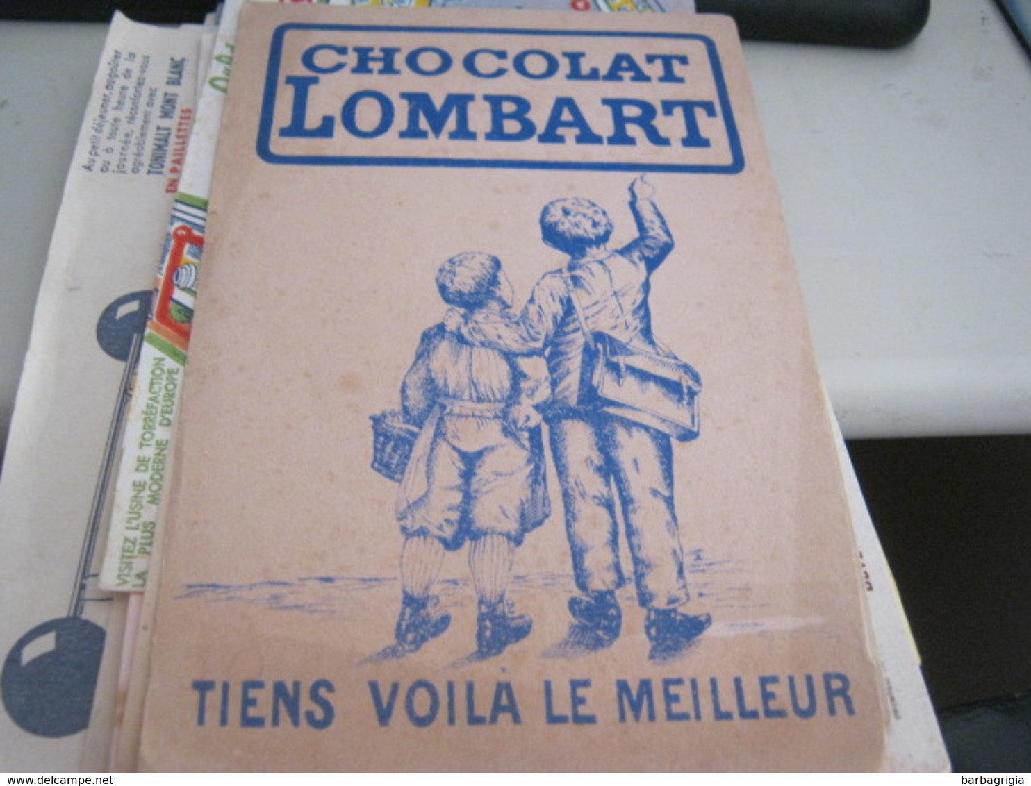 BUVARD PUBBLICITARIA CHOCOLAT LOMBART - Café & Thé