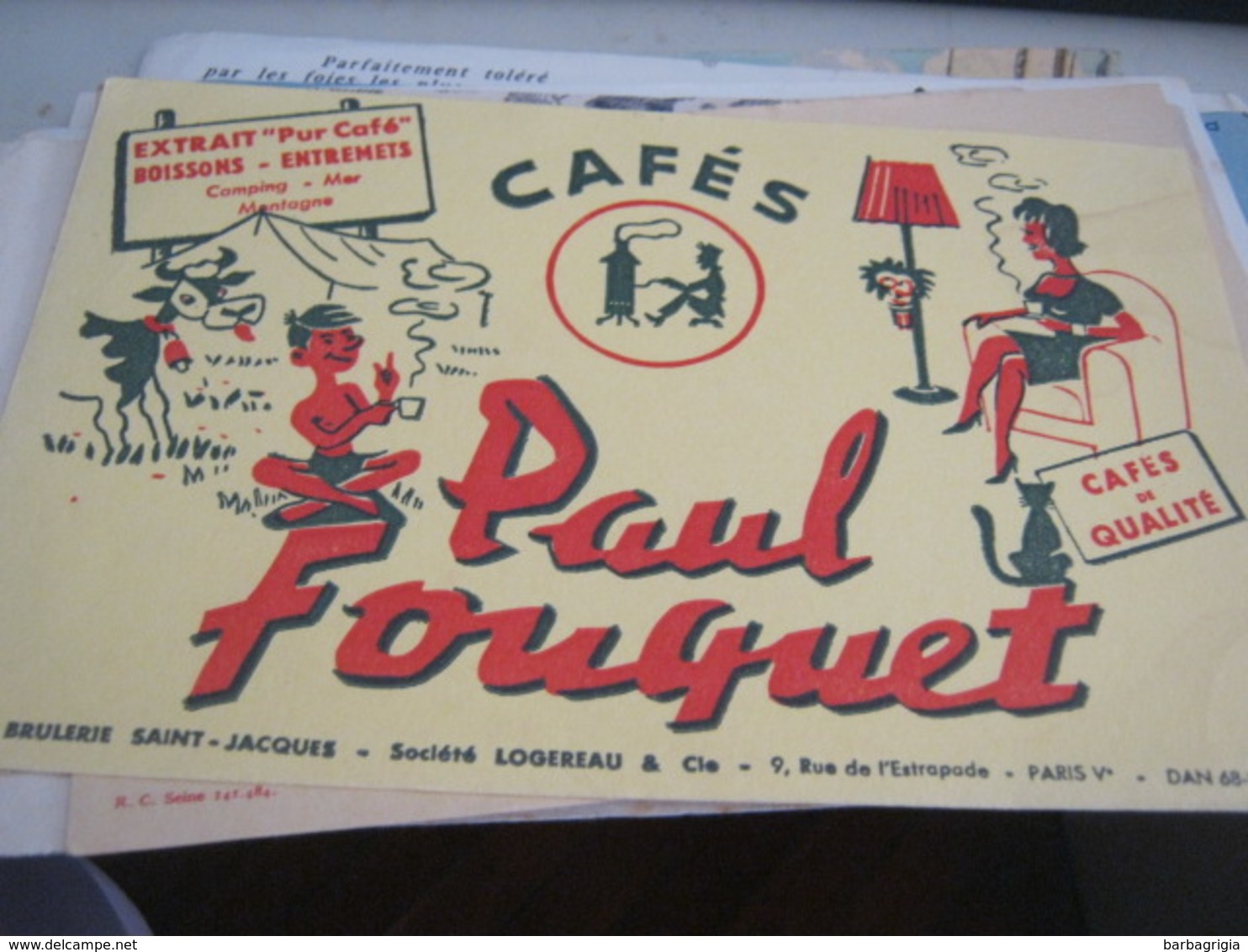 BUVARD PUBBLICITARIA PAUL FOUQUET - Coffee & Tea