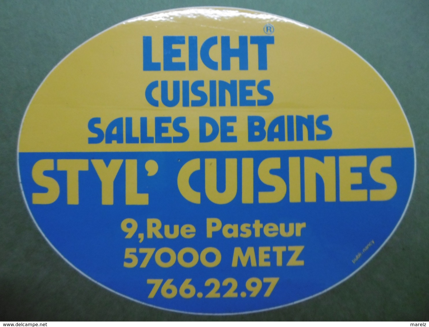 STYL'CUISINES LEICHT Cuisines Salles De Bains METZ 57 MOSELLE - Autocollant Publicité Commerce - Autocollants