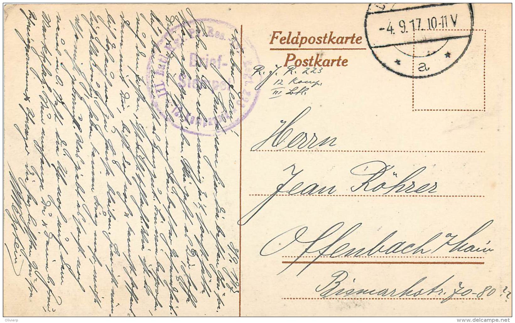 France - 55 - Guerre 14/18 - Lion-devant-Dun - Feldpostkarte - Dun Sur Meuse