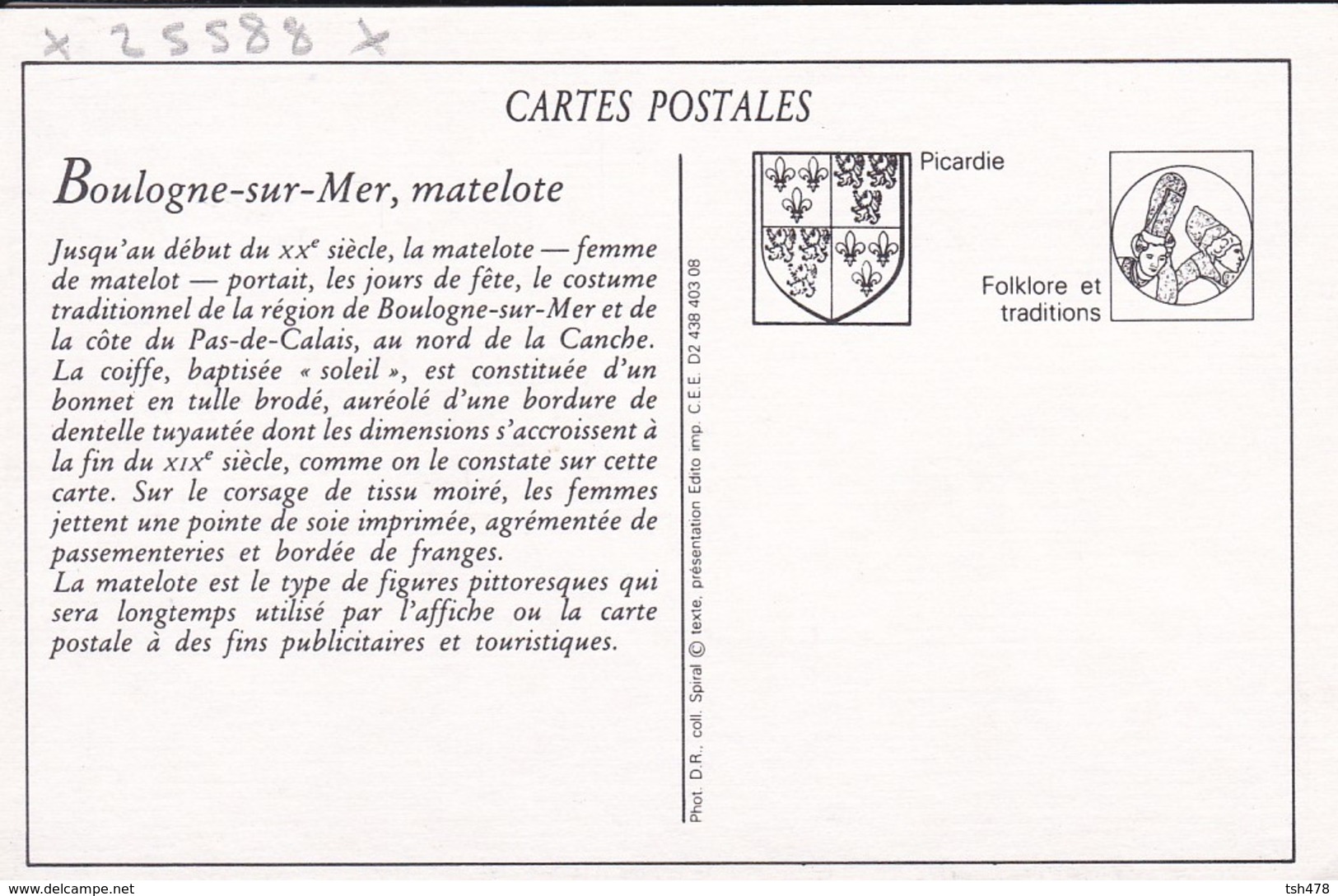 REPRODUCTION DE C P A---PICARDIE--matelotte--folklore Et Traditions---voir 2 Scans - Picardie