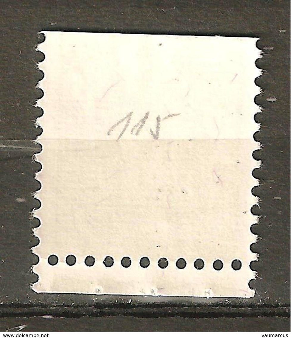 Zu 484RI.5.03 + No 115 Manuscrit **/ MNH Voir Scans Recto/verso - Rollen