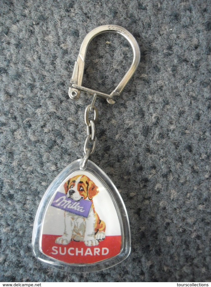 1 PORTE CLEFS MILKA SUCHARD CHOCOLAT Saint Bernard Chien @ Vers 1965 - Fabrication Courtois - Porte-clefs