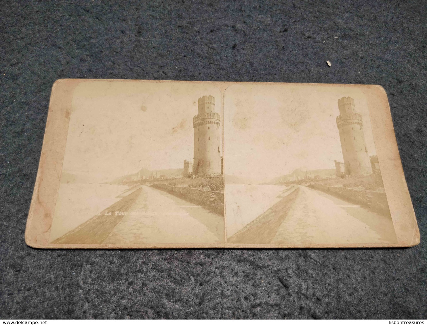 ANTIQUE STEREOSCOPIC REAL PHOTO FRANCE - LA TOUR DE ... ? - Stereoskope - Stereobetrachter