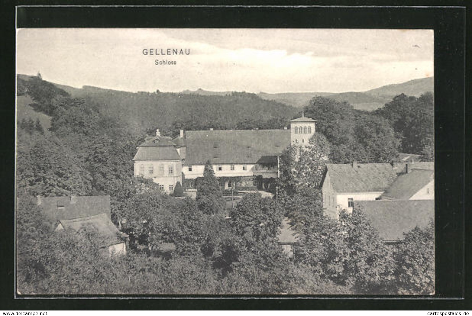 CPA Gellenau, Château Im Ortsbild - Schlesien