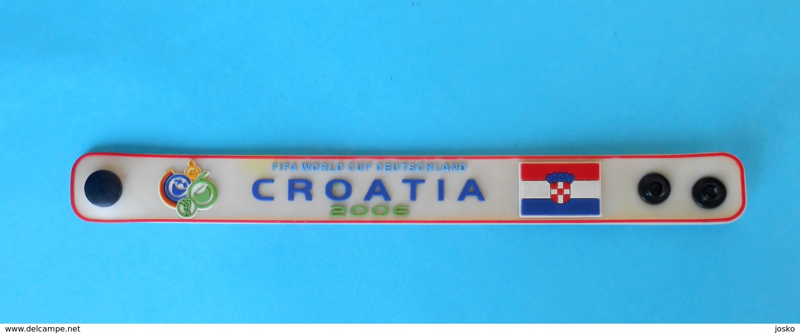 FIFA WORLD CUP 2006 GERMANY - Rubber Wristband Of CROATIA TEAM * Soccer Fussball Futbol Futebol Calcio Foot Deutschland - Bekleidung, Souvenirs Und Sonstige