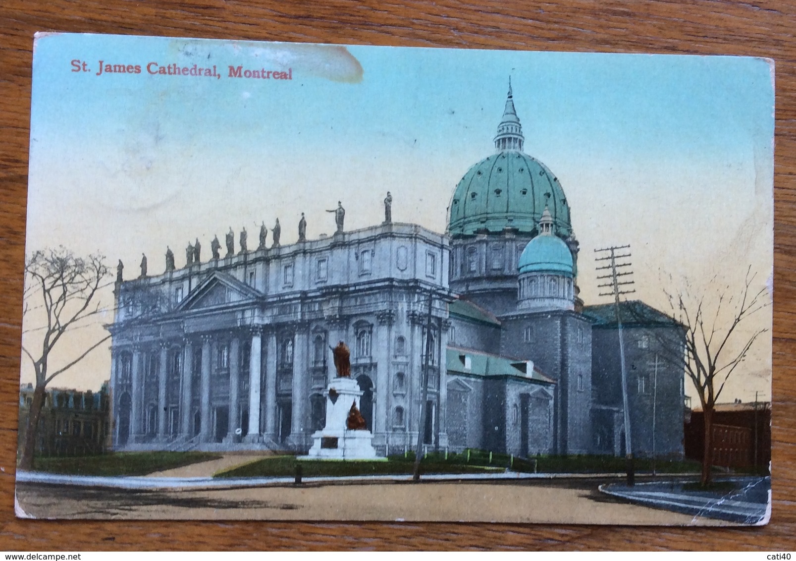 MONTREAL  ST.JAMES CATHEDRAL  TO FIRENZE ITALY  11/4/1912 - Montreal