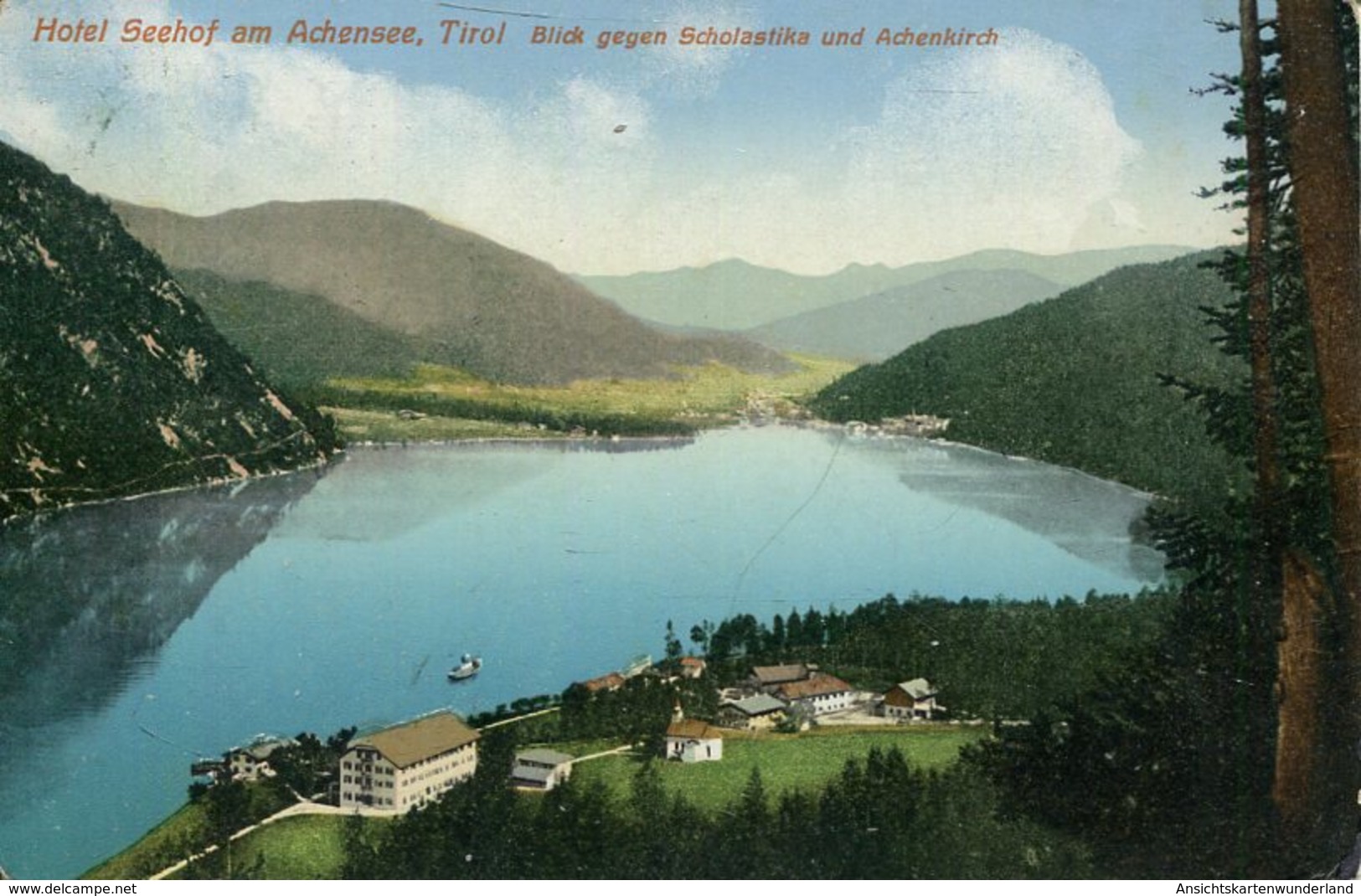 004045  Hotel Seehof Am Achensee - Blick Gegen Scholastika Und Achenkirch - Achenseeorte