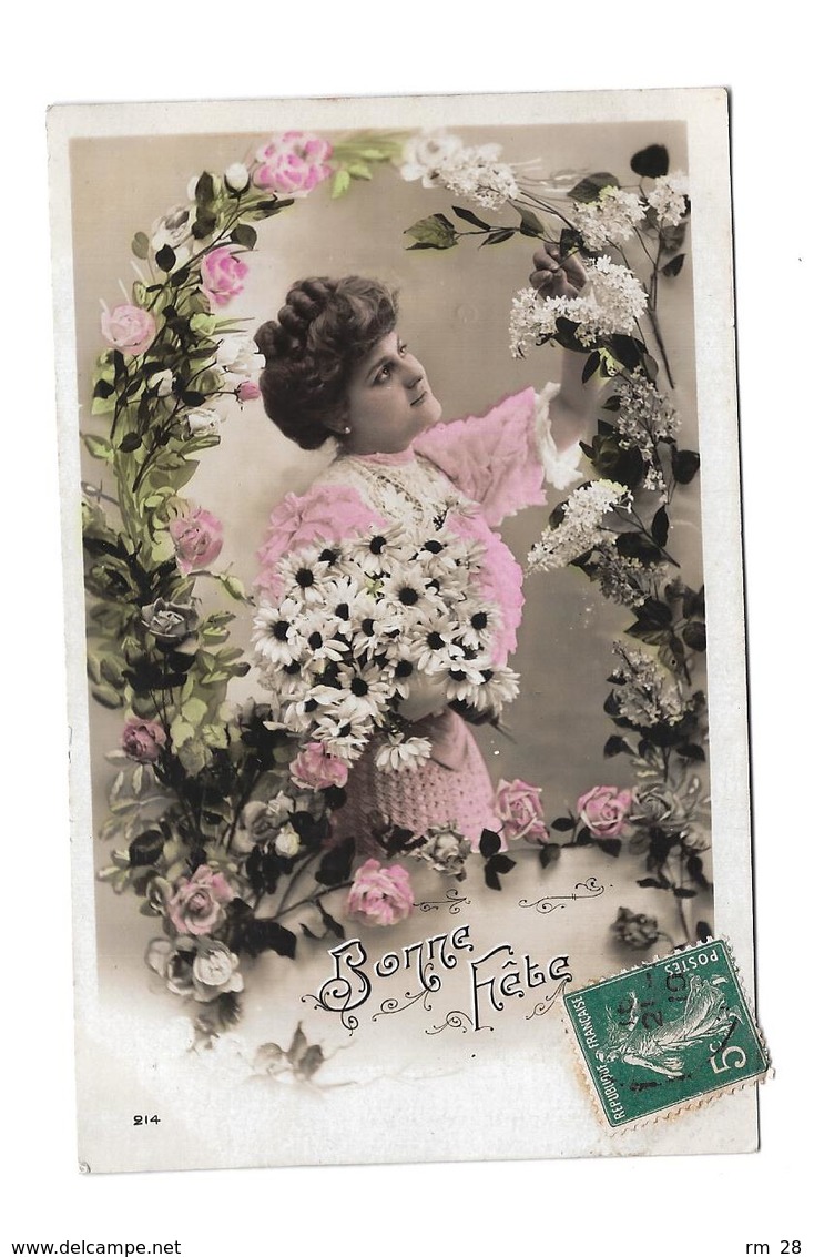 Bonne fête, heureuse fête : lot de 39 CPA (1907 à 1922, ABE à TBE) voir les 40 scans et le descriptif