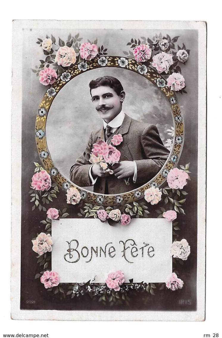 Bonne fête, heureuse fête : lot de 39 CPA (1907 à 1922, ABE à TBE) voir les 40 scans et le descriptif