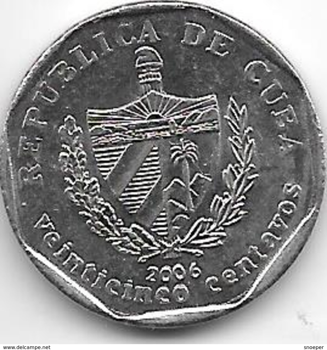 *cuba 25 Centavos 2006  Km 577.2  Unc - Cuba