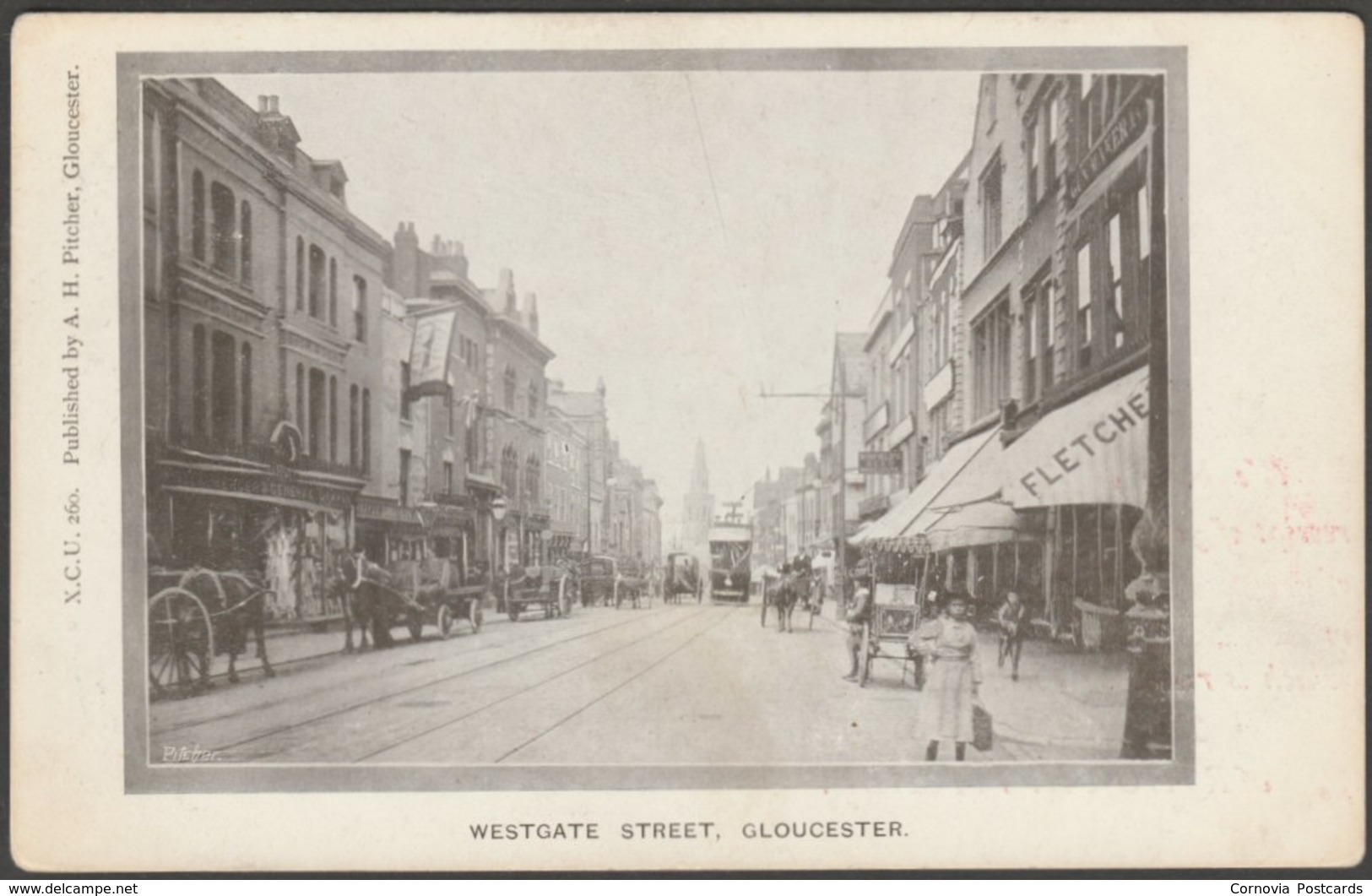 Westgate Street, Gloucester, Gloucestershire, C.1905 - Pitcher Receipt Postcard - Gloucester