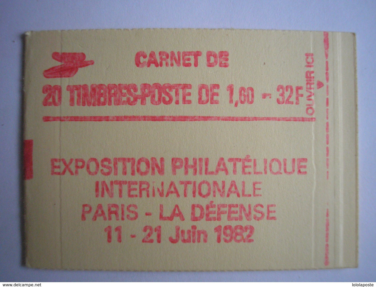 FRANCE -  Carnet N° 2187 C4 Numéroté - Variété De L'impression Couverture - N  ° Confection 3 Au Lieu De 8 - Autres & Non Classés