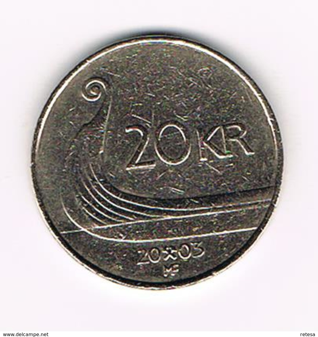 &-  NOORWEGEN  20 KRONER 2003 - Noorwegen