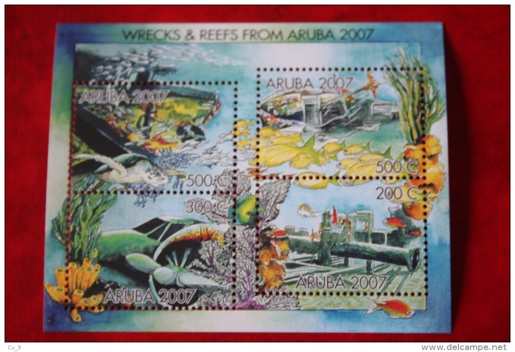 Wrecks In The Sea Reefs Fish Turtle  NVPH 380 2007 MNH / POSTFRIS   ARUBA - Curaçao, Antilles Neérlandaises, Aruba