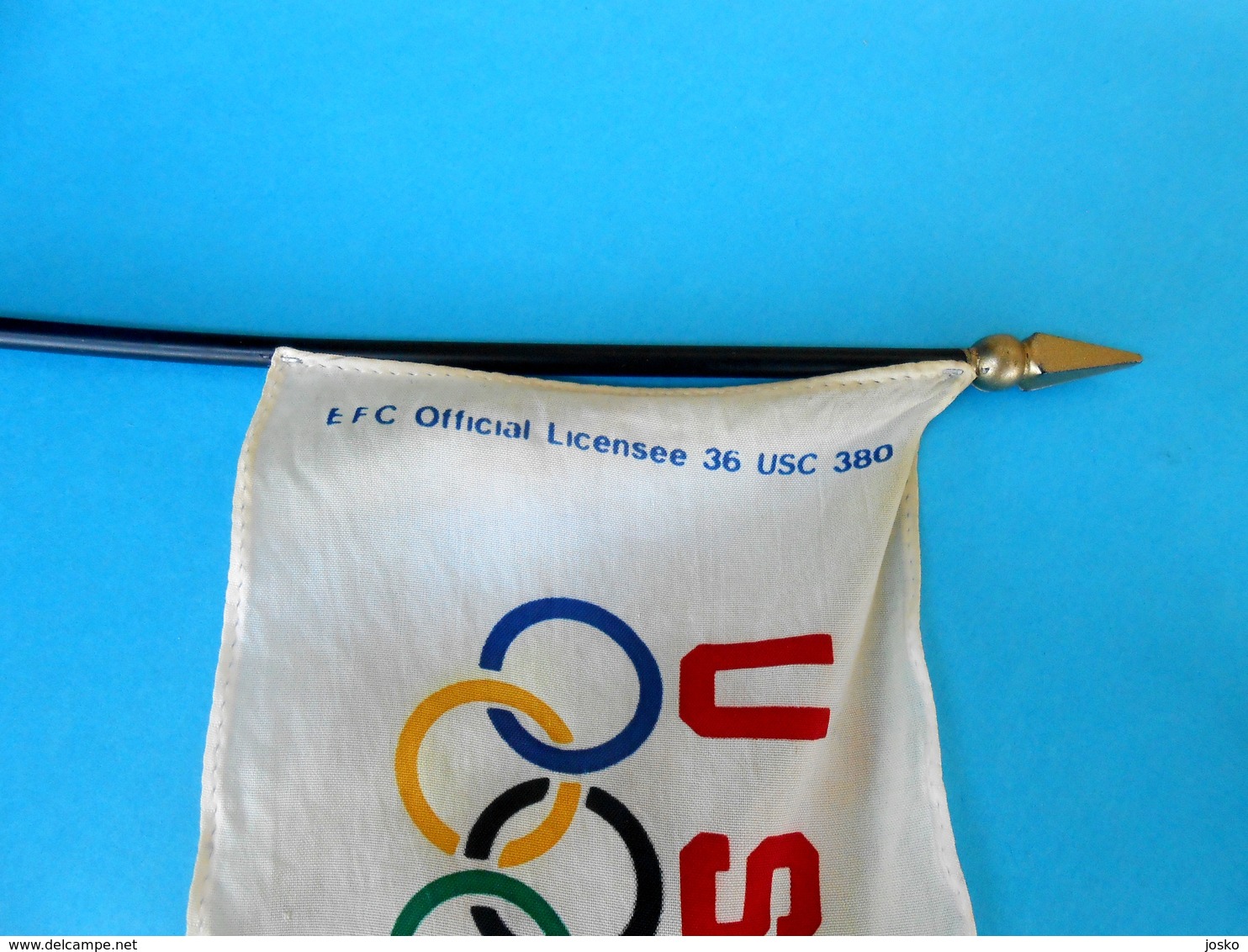 USA NOC .... Original Vintage Official Olympics Table Pennant * Olympic Games Jeux Olympiques Olympia Olympiad Olympiade - Apparel, Souvenirs & Other