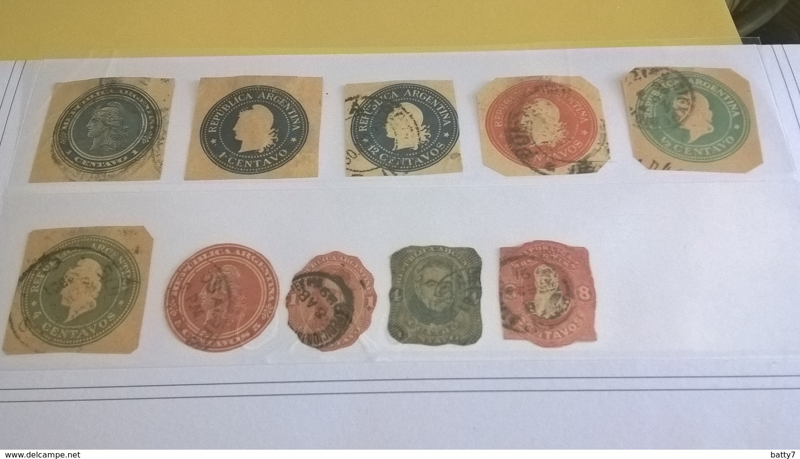 ARGENTINA PICCOLO LOTTO SU FRAMMENTO E USATI - Used Stamps