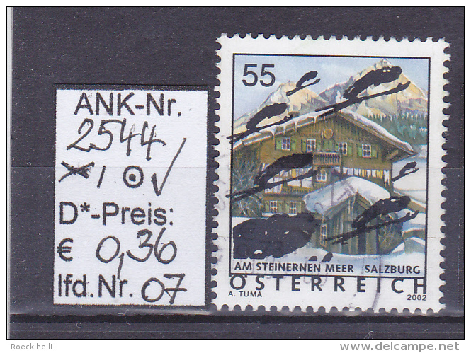 25.1.2005 - FM/DM (Überdruck) "Ferienland Österreich-Skiflieger" - o gestempelt - s. Scan (2544o 01-15)