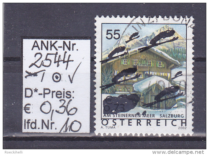 25.1.2005 - FM/DM (Überdruck) "Ferienland Österreich-Skiflieger" - o gestempelt - s. Scan (2544o 01-15)