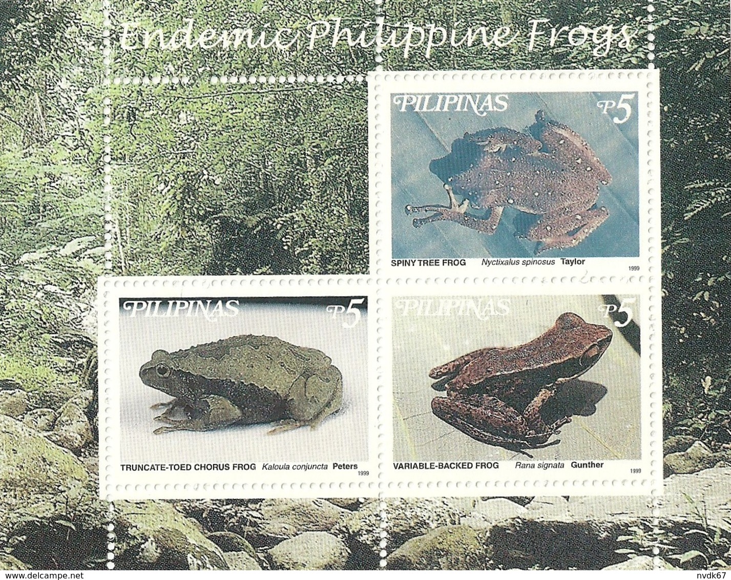 Philippines – Mi.Nr. 3054-3057 + Block 145** Frogs [1999] - Kikkers