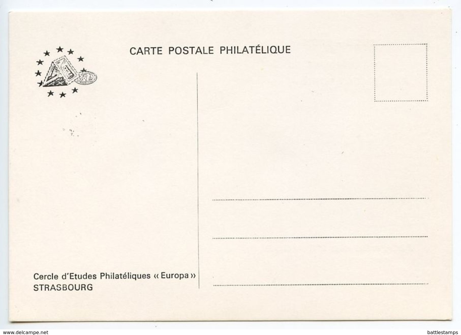 France 1983 Strasbourg, European Parliament 25th Anniversary Postcard - Bolli Commemorativi