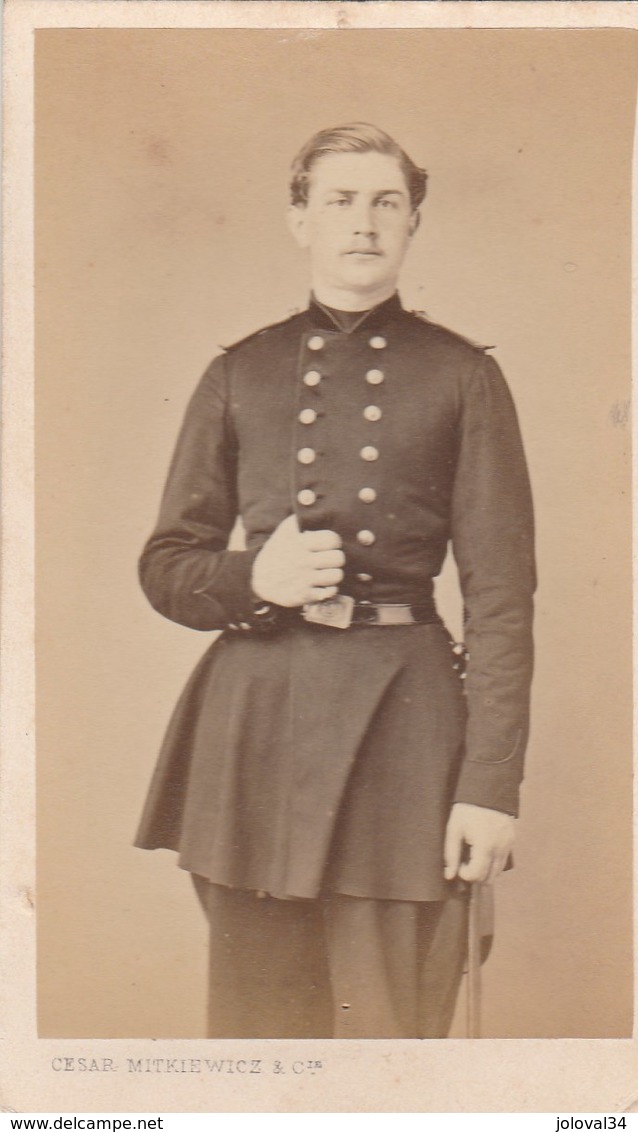 Photo Carte De Visite N° 3 - Cesar Mitkiewicz Bruxelles - Homme Militaire - Old (before 1900)