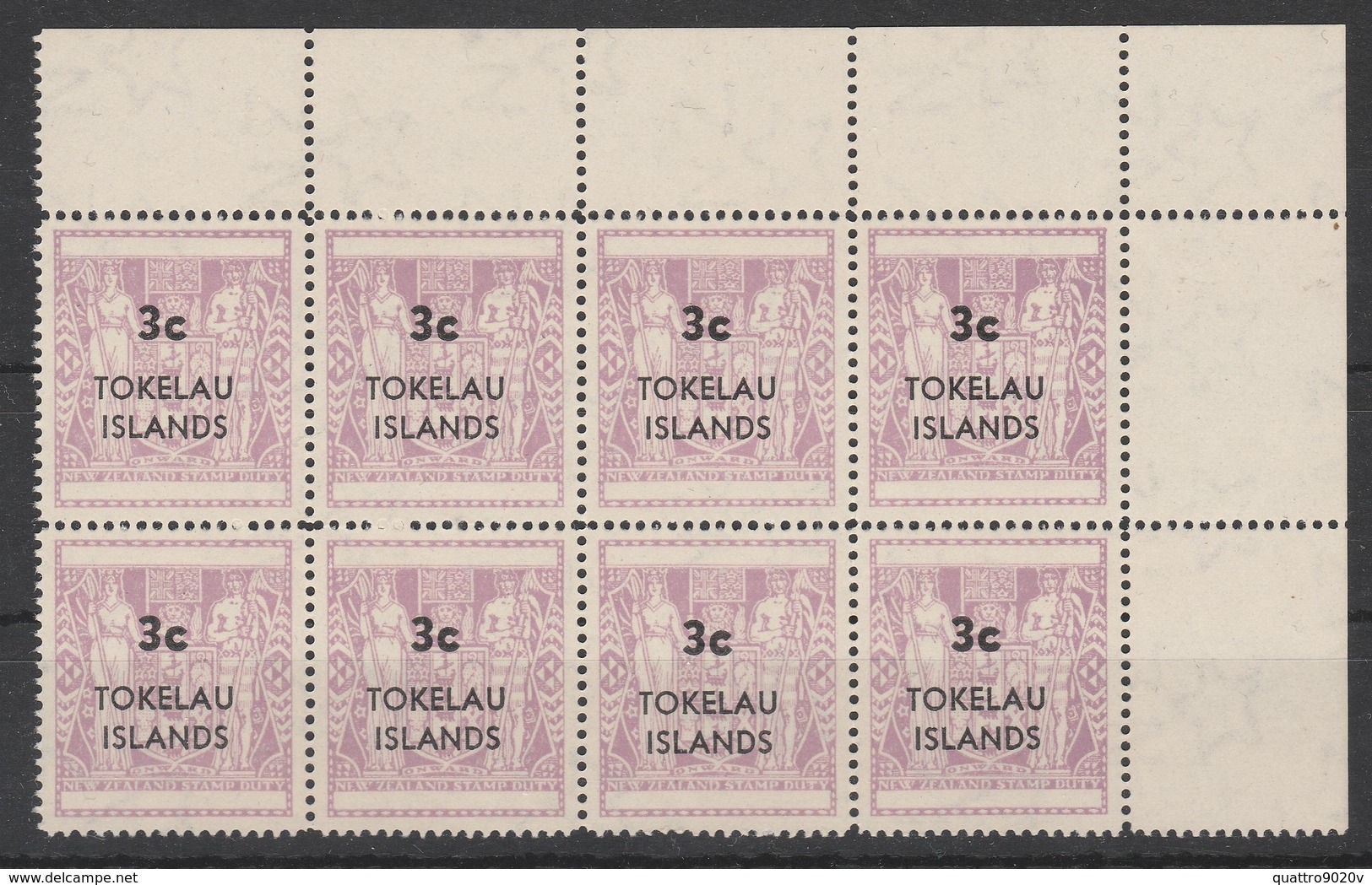 3c Stamp Duty. Corner Block. MNH (**) - Tokelau