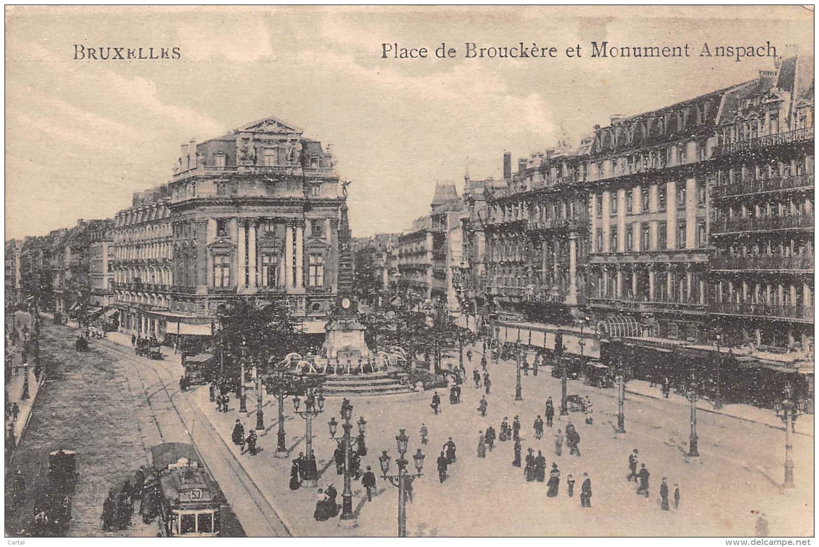 BRUXELLES - Place De Brouckère Et Monument Anspach - Lanen, Boulevards