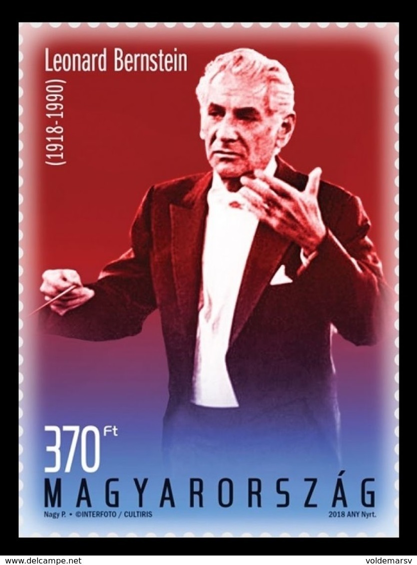 Hungary 2018 Mih. 5943 Music. Composer Leonard Bernstein MNH ** - Ongebruikt