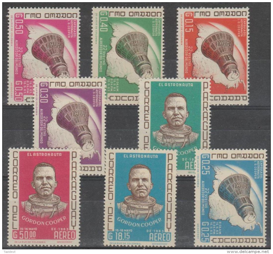 PARAGUAY - 1963 Mercury Space Flight. Scott 775-782. MNH ** - Paraguay